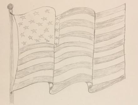 137 Days of Sketching, Day 5 Flag - Creating This